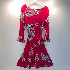 Leota nyc flair floral dress